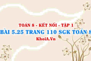 Bài 5.25 trang 110 SGK Toán 8 tập 1 Kết nối tri thức